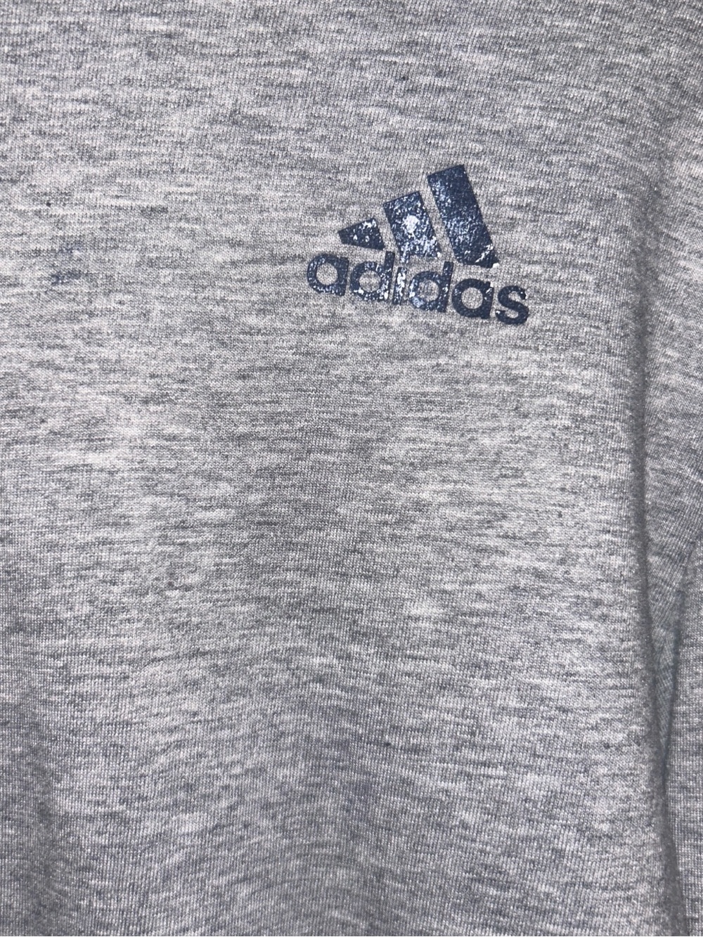 adidas Heather Gray Pullover with Navy Logo